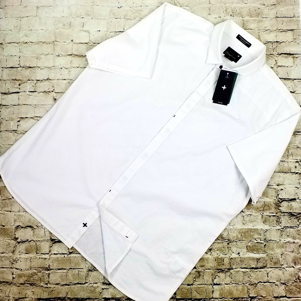 Tavik Dresden Short Sleeve Modern Fit Button Front Shirt Mens XL